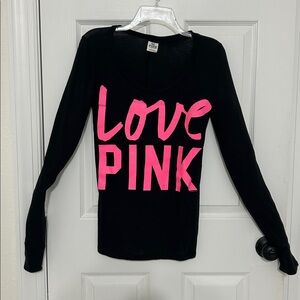 Victoria's Secret Black Top with Pink Accents